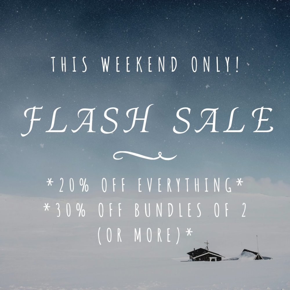 ⚡ Flash Sale This Weekend⚡ 20-30% OFF EVERYTHING!